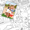 Póster para colorear: «Camping» - Dibujos para colorear para niños con temática de «Camping»