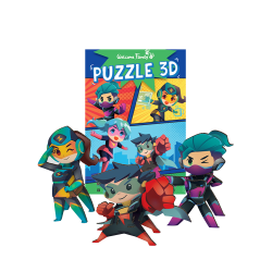 Children's 3D menu puzzle - Children's restaurant toy - Space theme game