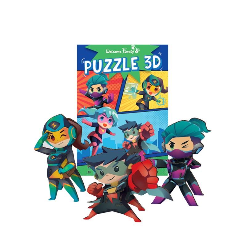 Children's 3D menu puzzle - Children's restaurant toy - Space theme game