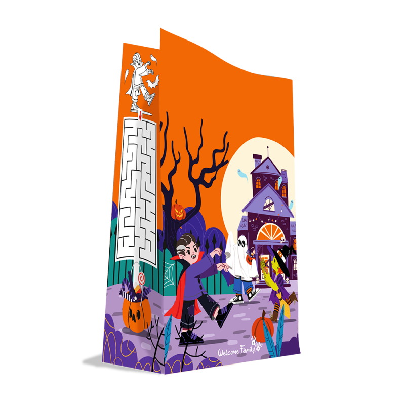 100% customizable kraft lunch bag for children's menu