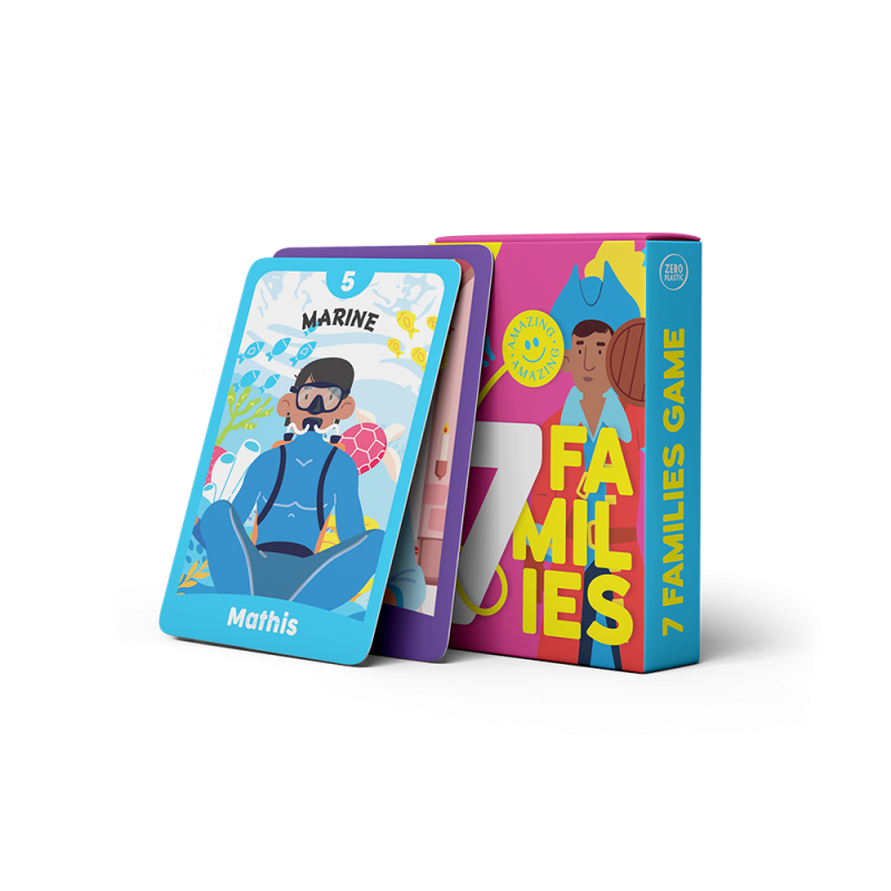 7 families card game - Surprise toy for children's menu CHR