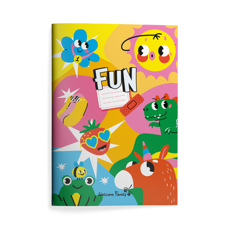 Conjunto de cadernos para colorir e lápis de cor, presente de boas-vindas para crianças e menu infantil