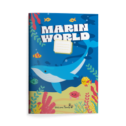 Kit para colorear, cuadernos y lápices, regalo de bienvenida y menú infantil