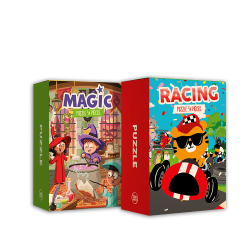 puzzle 54 pieces modèles racing et magic en panaché