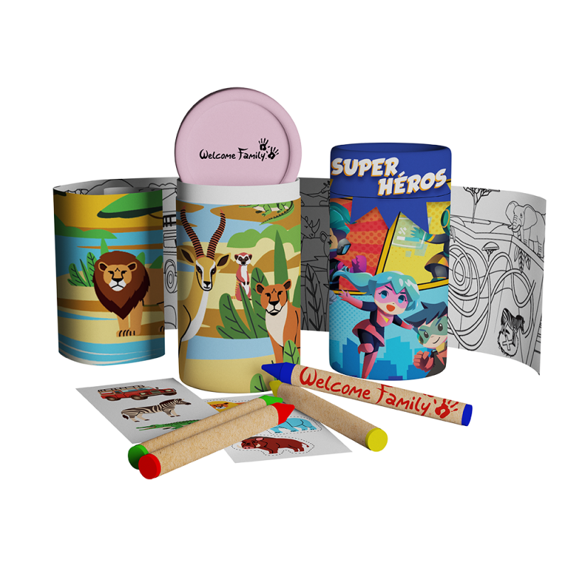 Coloring Tubes - Cadeaux surprise pour menu enfant - CHR