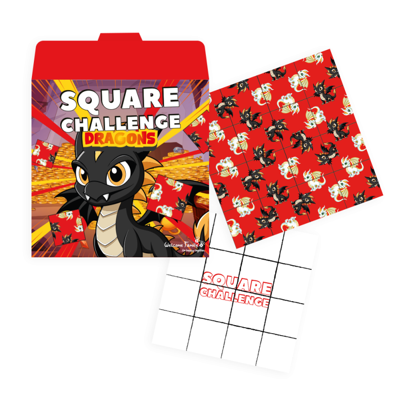 modèle dragon du square challenge jeu surprise menu enfant