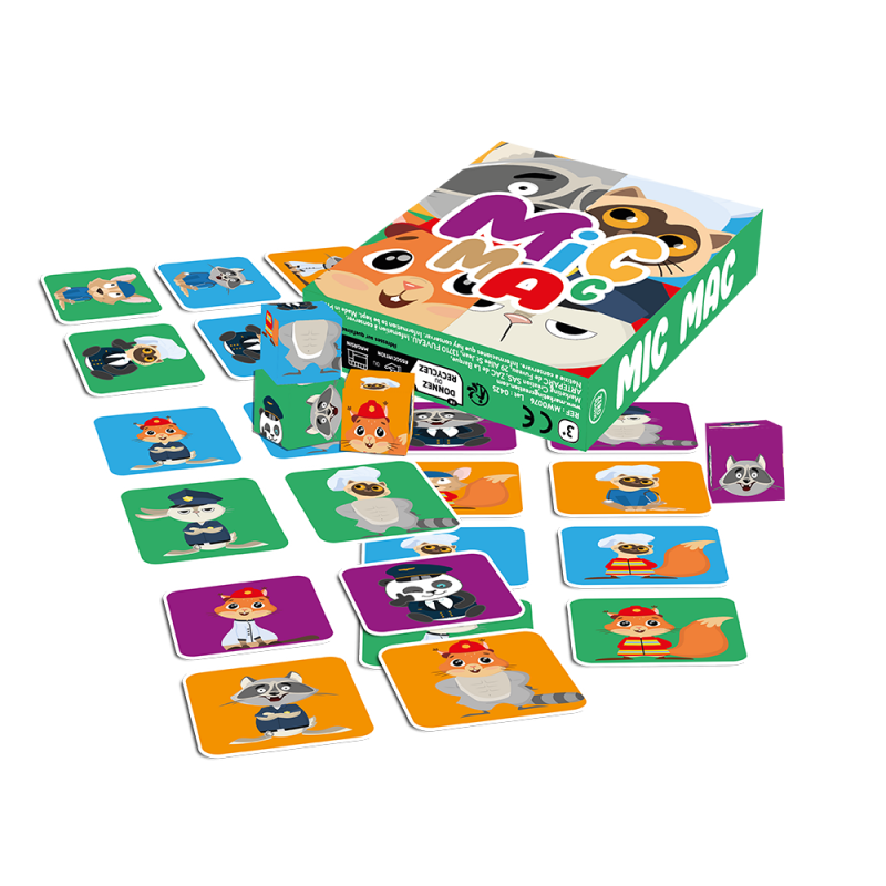 jeu de dès Mic Mac pour le menu enfant