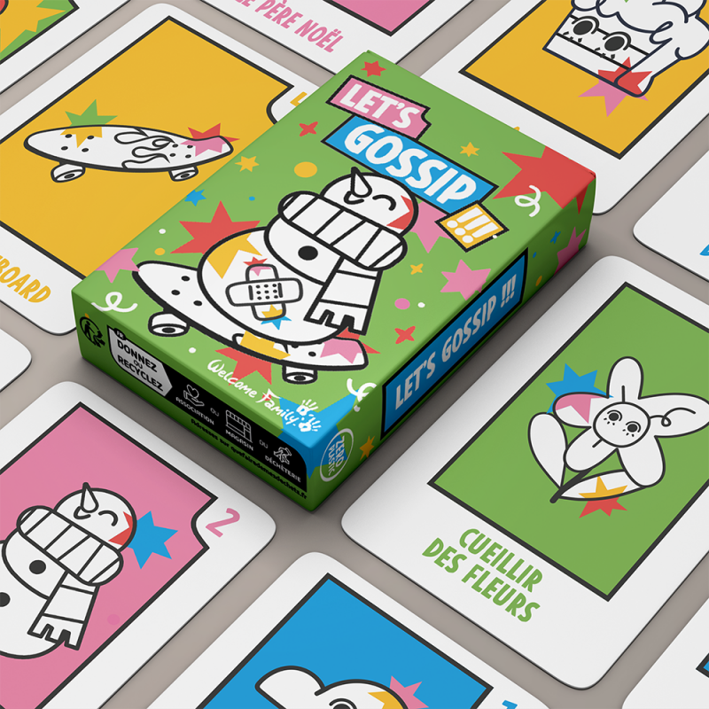 Children's menu card game - Let's Gossip game CHR