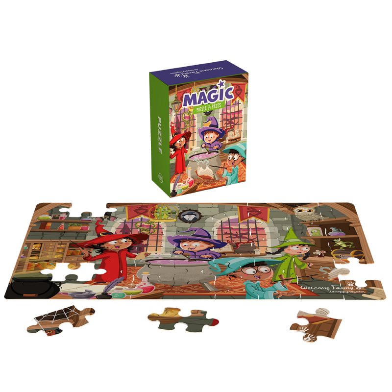 boite puzzle 54 pièces magic jeu surprise