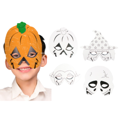 set de masques à colorier Halloween
