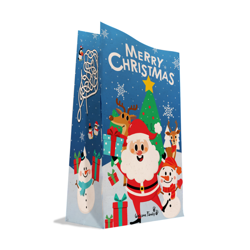 100% customizable kraft lunch bag for children's menu