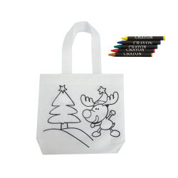 Weihnachtstasche zum Ausmalen