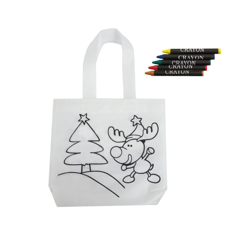 Christmas coloring bag