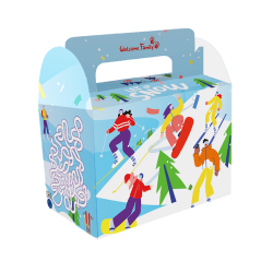 Scatola per menu bambini per ristoranti e snack bar - Lunchbox modello Inverno