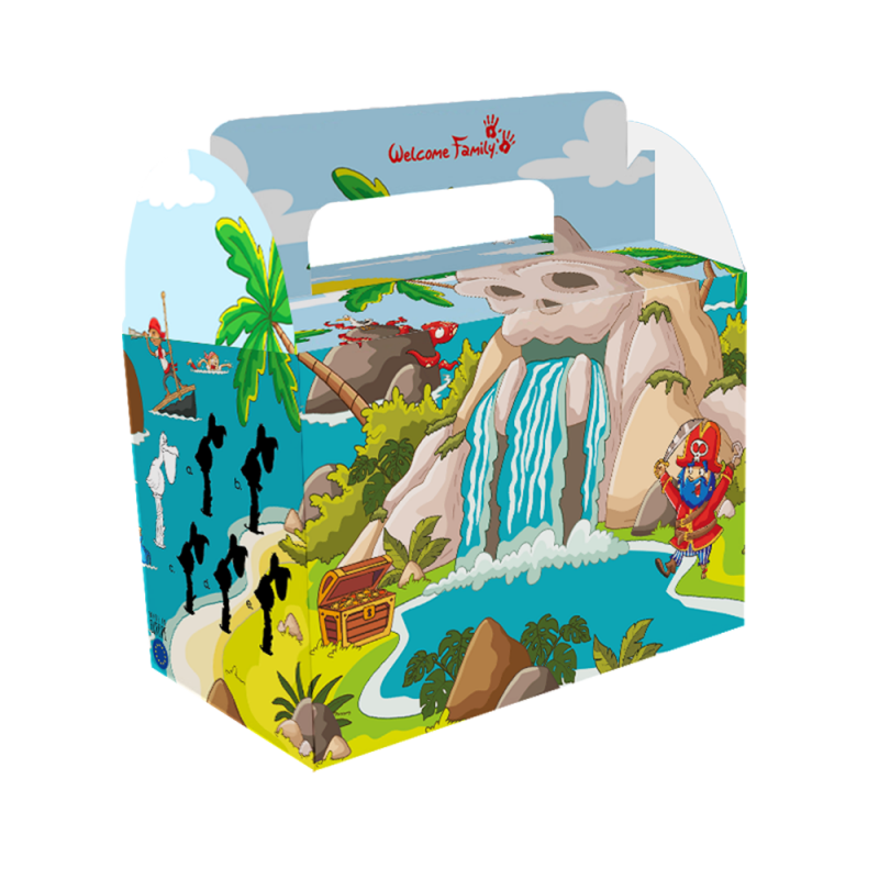 Confezione per menu bambini per ristoranti, snack bar e fast food