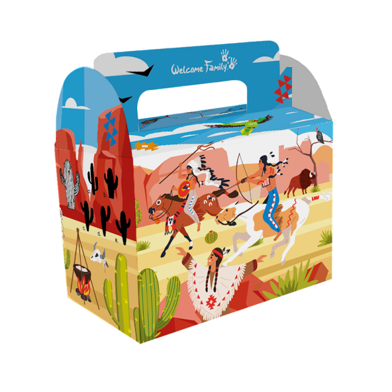 lunchbox en carton menu enfant thème indian