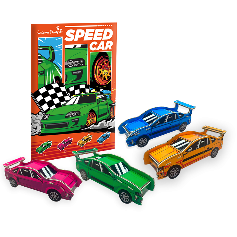 Puzzle 3D com tema infantil - Brinquedo infantil de restaurante - Jogo com tema do Espaço