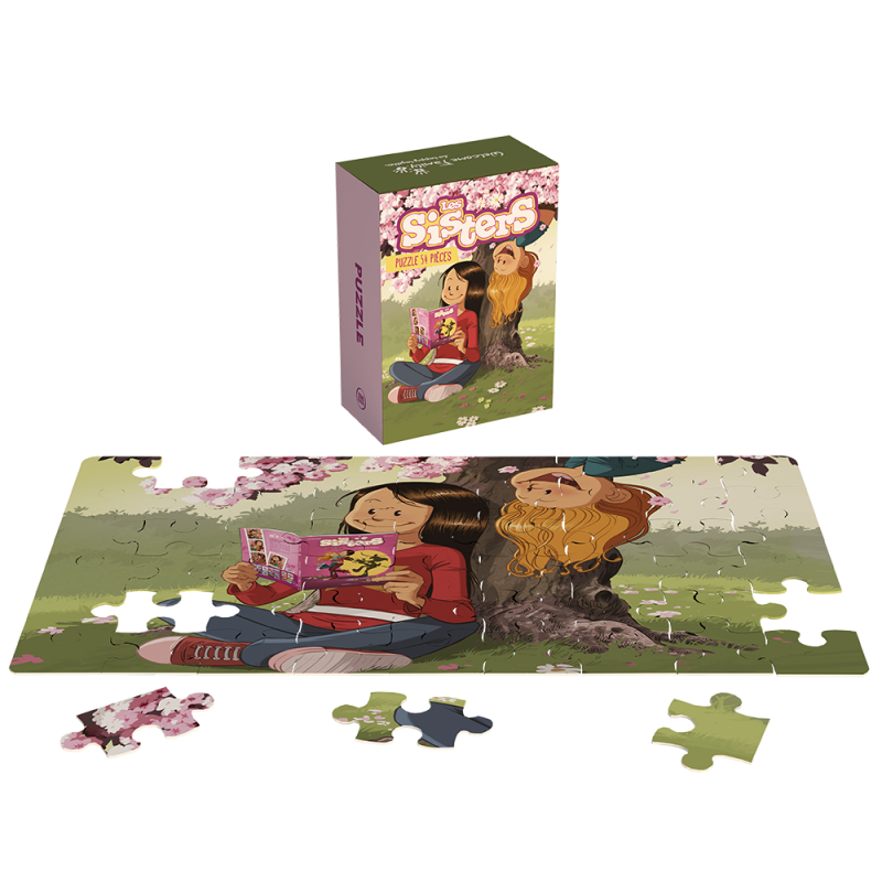 puzzle 54 pièces les sisters jeu en carton surprise pour les enfants