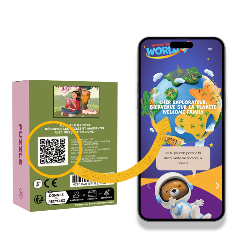 Menu per bambini con puzzle da 54 pezzi - Puzzle Kit d'Accueil Enfant