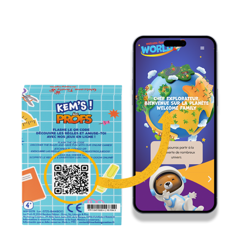 Kem's Jogo de cartas «Les Profs» - Presente surpresa com licença oficial