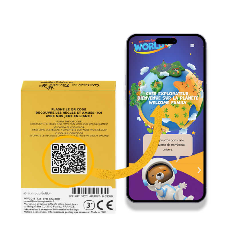 7 families card game - Surprise toy for children's menu CHR