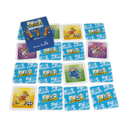 Mémo Morpion Cube - Jogo ecológico 2 em 1 para o menu infantil e o Kit