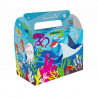 boite lunchbox en carton pour menu à emporter enfant thème monde marin