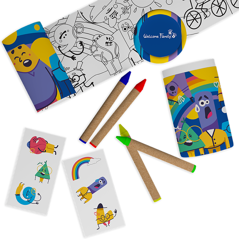 Coloring Tubes - Cadeaux surprise pour menu enfant - CHR