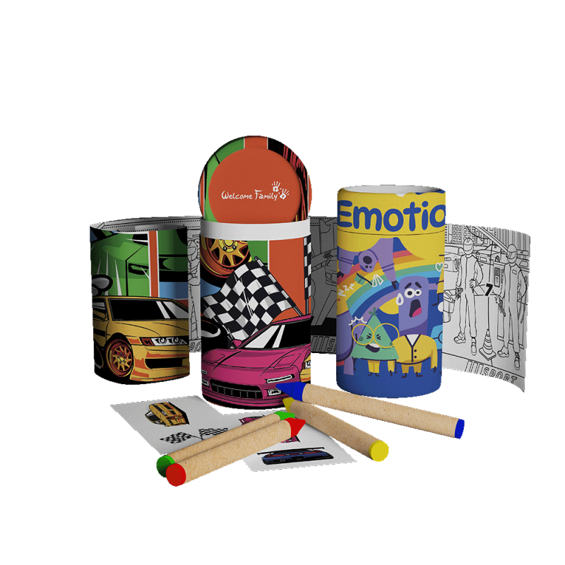 Coloring Tubes - Cadeaux surprise pour menu enfant - CHR