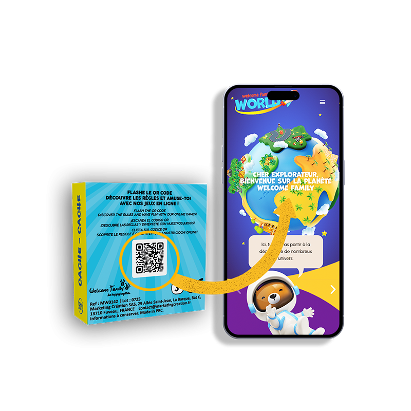 Surprise game for the children's menu Cache Cache - Children's game for CHR