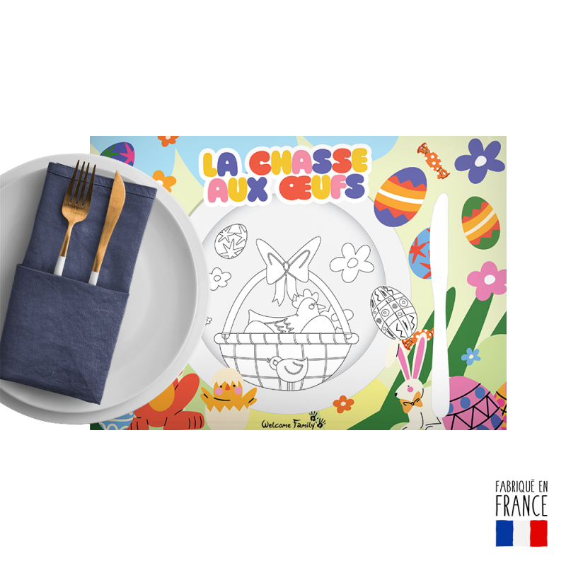 Tischsets zum Ausmalen 100% personalisierbar - Menüspiele Kinder