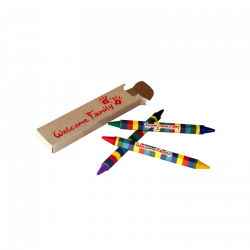 Scatola di 3 pastelli a cera a doppia testa - Crayon Coloriage Menu Enfant CHR