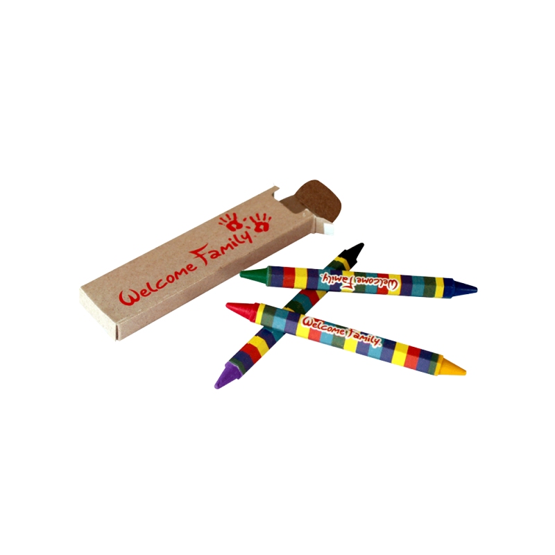 Box of 3 double-headed wax crayons - Crayon Coloriage Menu Enfant CHR