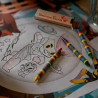 Box of 3 double-headed wax crayons - Crayon Coloriage Menu Enfant CHR