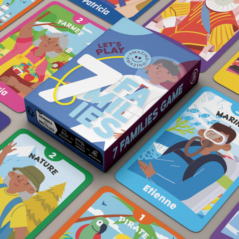 Jeu de cartes 7 familles - Jouet surprise pour menu enfant CHR