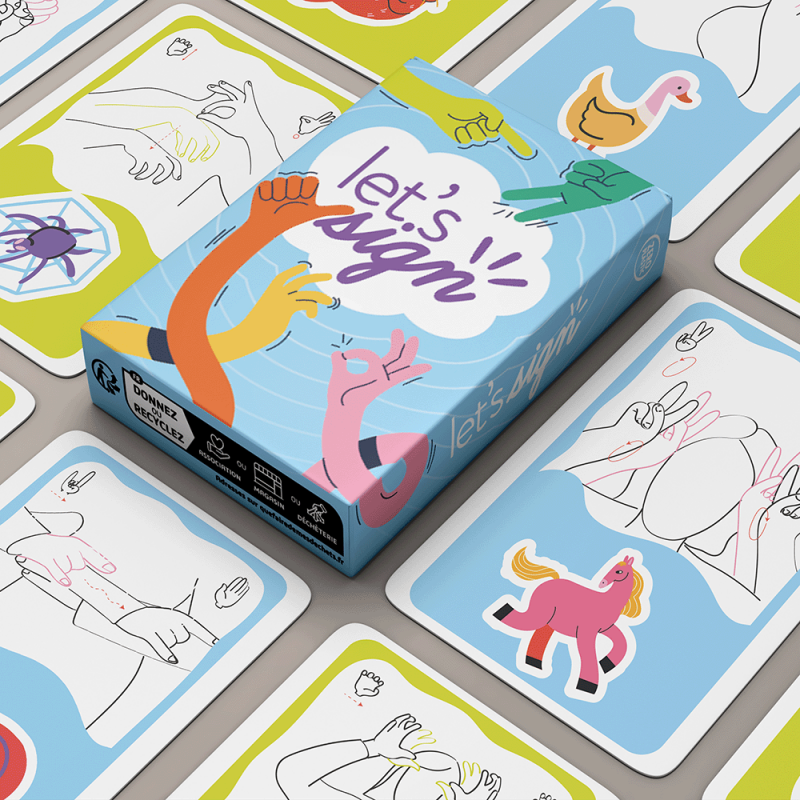 Kartenspiel Menü Kind - Let's Sign Zeichensprache - Spiele HoReCa