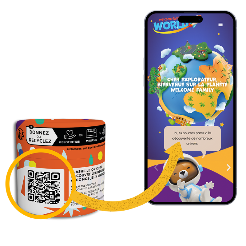 Le Monkinerie, o jogo do menu infantil - Jogo em formato de tubo para crianças