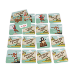 Mémo Morpion Cube - Gioco ecologico 2 in 1 per il menu e il kit dei bambini