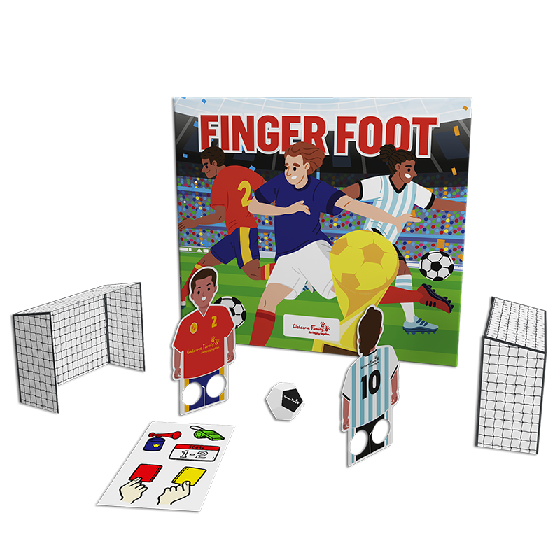 Gioco di menu per bambini a sorpresa Finger Foot - Gioco di calcio per bambini