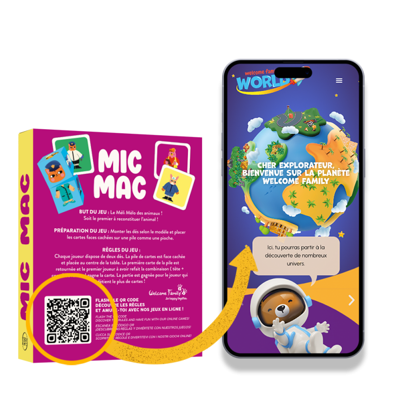 Gioco per il menu dei bambini - Mic Mac giocattolo per i CHR
