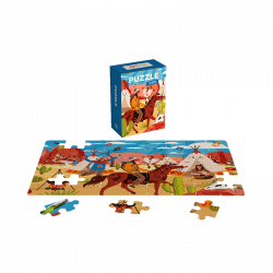 boite puzzle 54 pièces indian jeu surprise
