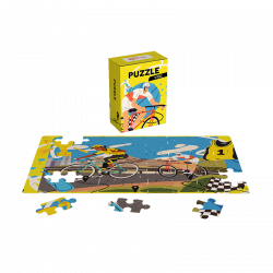 boite puzzle 54 pièces vélo jeu surprise