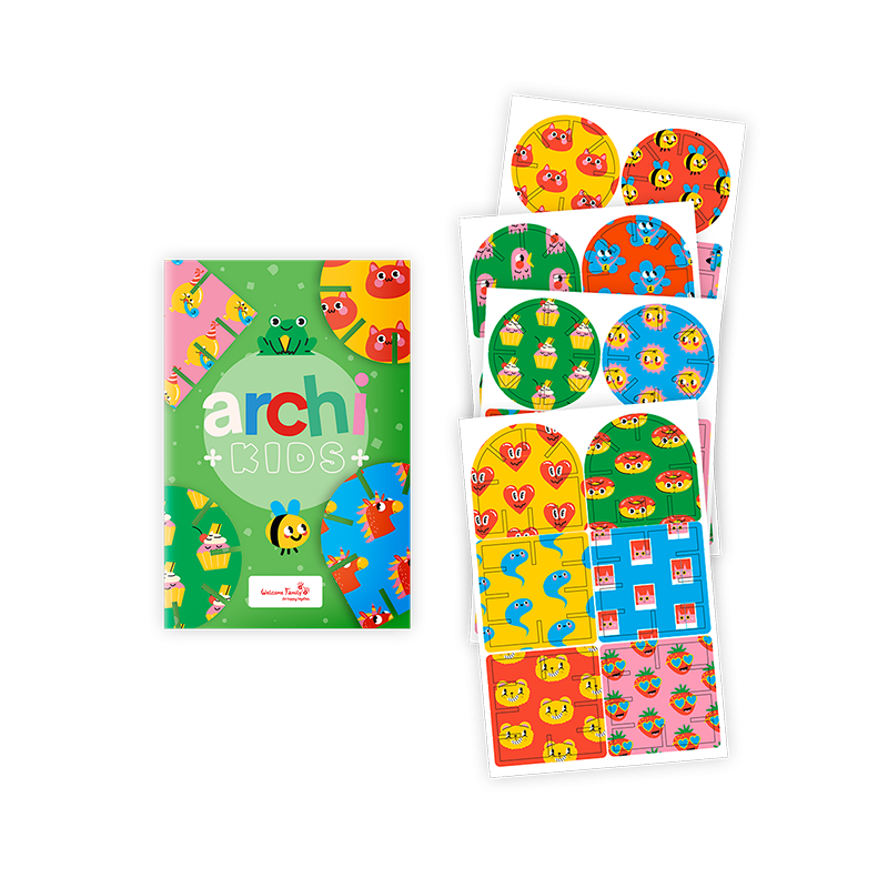 Surprise children's menu game - ArchiKids jeu construction