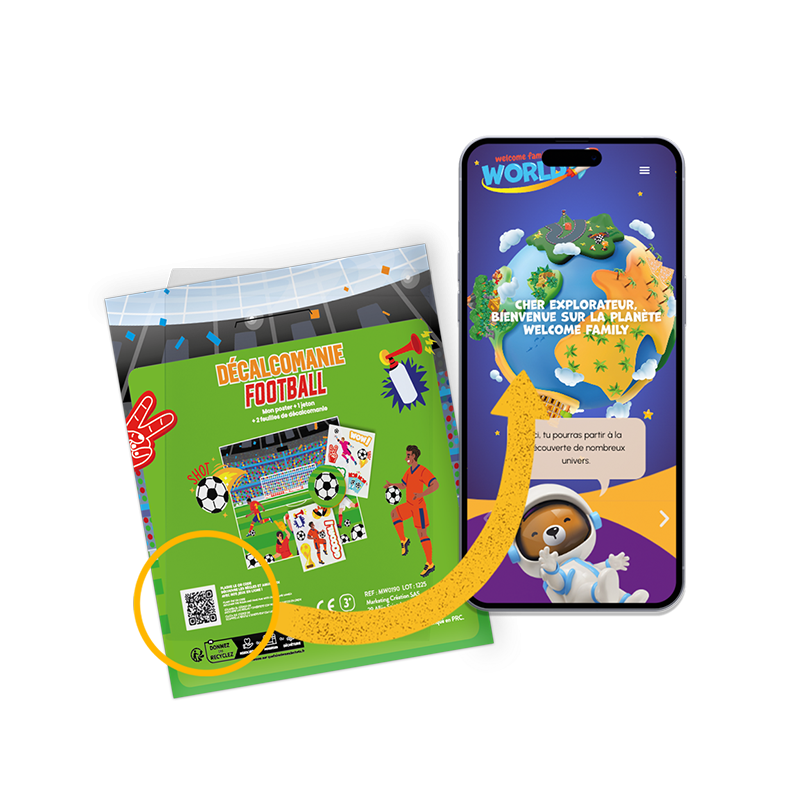 Decalque - Jeu surprise menu enfant Football