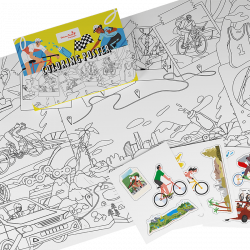 Poster to color - Stickers and coloring pages for restaurants