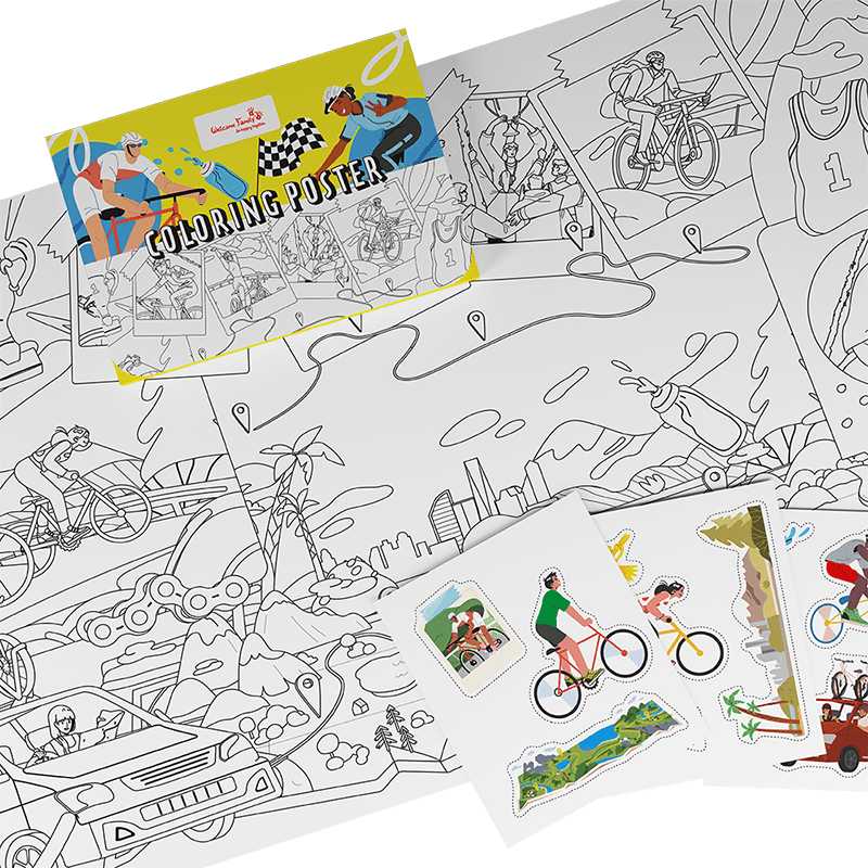 Cartaz para colorir - Autocolantes e desenhos para colorir para restaurantes