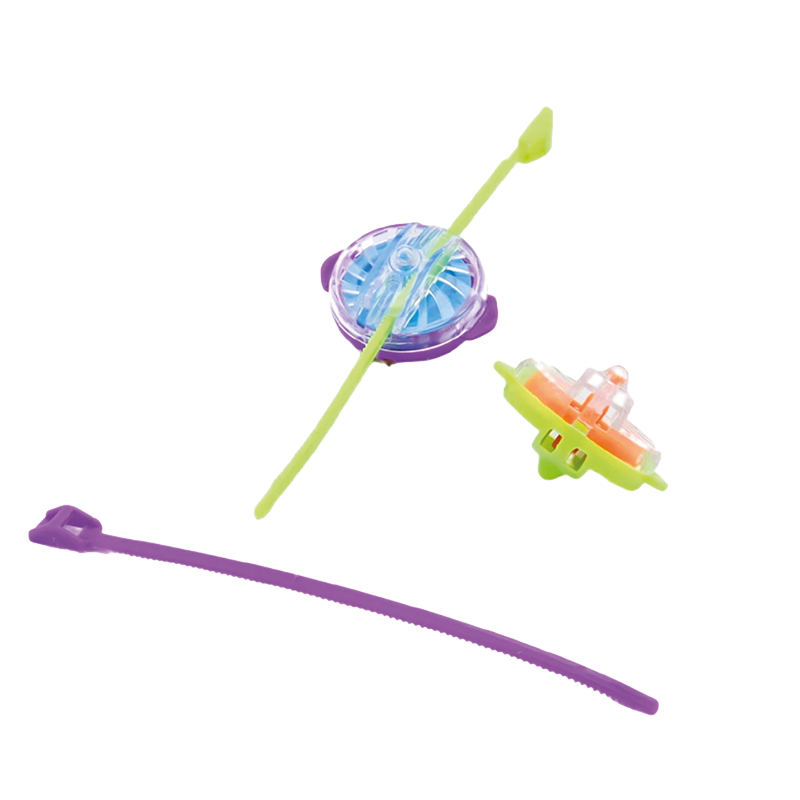 jouet surprise toupie bleu et violet enfant