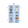 Decorazione da parete per bambini a tema "Dress Code" per Kids Corner - Welcome Family