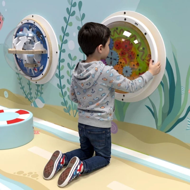Jogo de parede redondo Spinball de 60 cm para crianças, para o Kids Corner - Welcome Family