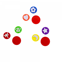 2.5 cm Foam Ink Stamp - 3 Assorted Designs for Kids
